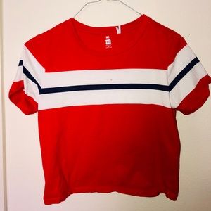 Stripped cropped tee